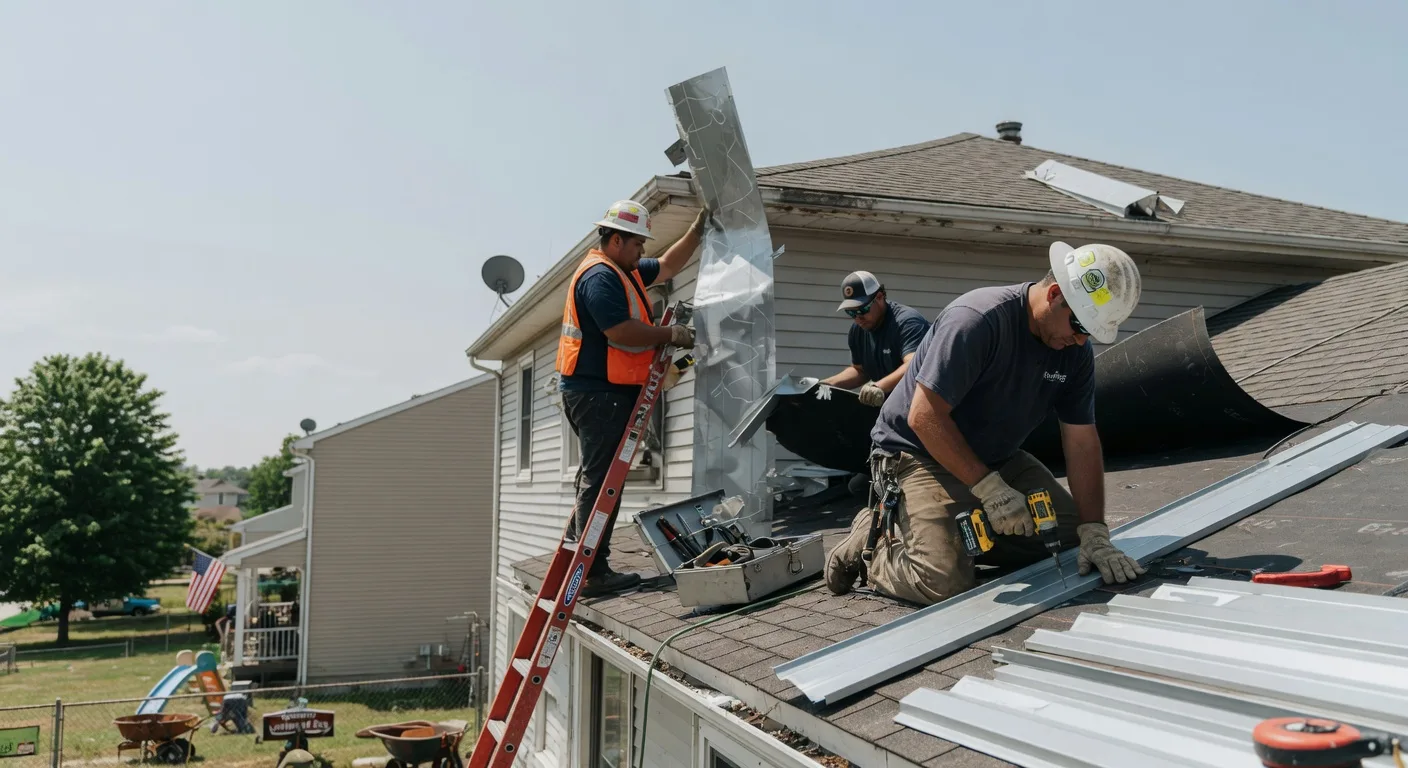 Storm Damage Metal Roof Repair in Arnolds Park, IA